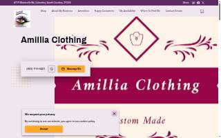 Amillia Clothing website