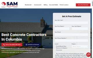 Sam The Concrete Man Columbia website