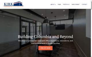 Kirk Commercial Construction website