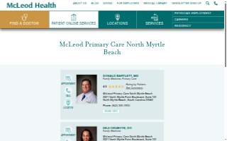 McLeod Primary Care North Myrtle Beach website