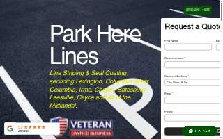 Park Here Lines - Line Striping & Seal Coating Columbia website