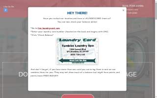 Tumbles Laundry Spa website
