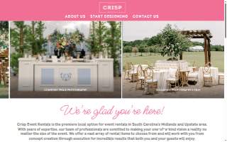 Crisp Event Rentals website