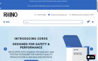 Rhino Medical Supply website