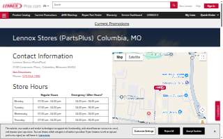 Lennox Stores website