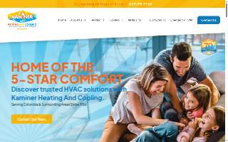 Kaminer Heating and Cooling website