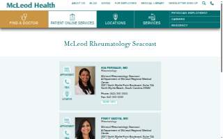 McLeod Rheumatology Seacoast website