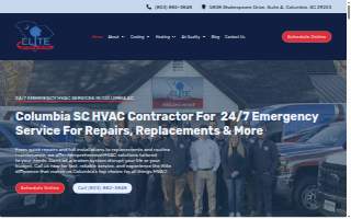 Elite Air & Heat of Columbia website