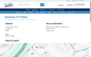 Trible's, Inc. of Columbia website