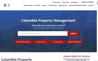 HomeRiver Group Columbia Property Management website