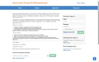 Gamecock Property Management website