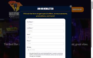 Bourbon Street Bar & Grille website