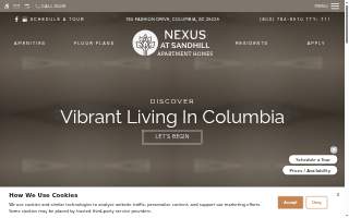 Nexus at Sandhill Apartments website