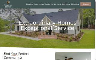 Conquest Homes website