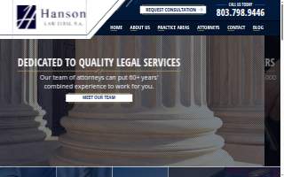 Hanson Law Firm website