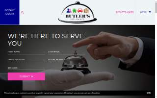 Butler's Insurance Agency website