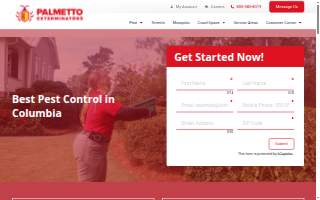 Palmetto Exterminators, Inc. website