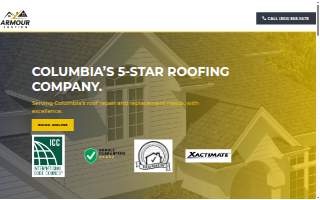 Armour Roofing of Columbia website