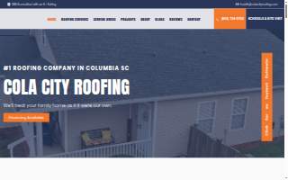 Cola City Roofing website