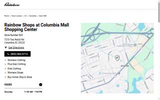 Rainbow Shops of Columbia website