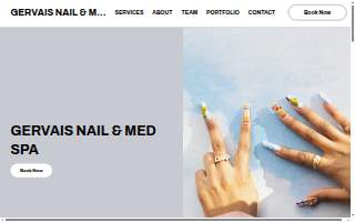 Gervais Nails & Med Spa website
