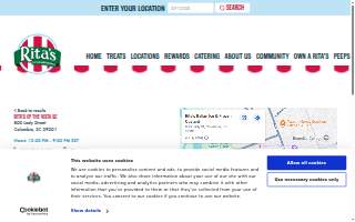 Rita's Italian Ice & Frozen Custard of Columbia website
