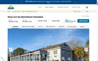 Days Inn by Wyndham Columbia website