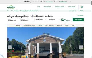 Wingate by Wyndham Columbia/Fort Jackson website