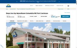 Days Inn by Wyndham Columbia NE Fort Jackson website