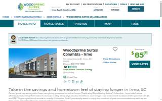 WoodSpring Suites Columbia - Irmo website