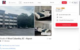 Studio 6 West Columbia, SC - Airport website