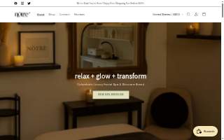 Notre Luxury Skin website