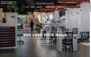 Jolie Nails and Spa website