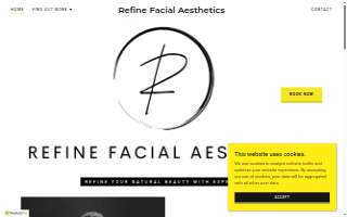 Refine Facial Aesthetics website