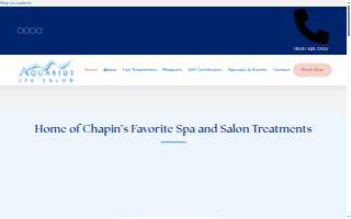 Aquarius Spa & Salon website