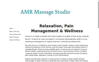 AMR Massage Studio website