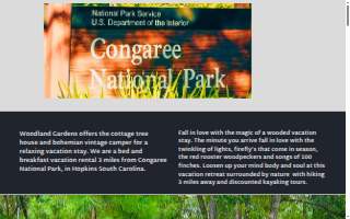 #congaree Cottage Tree House B&B website