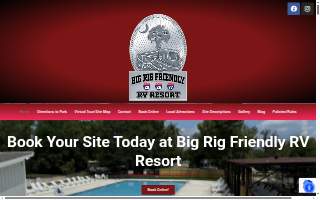 Big Rig Friendly RV Resort website