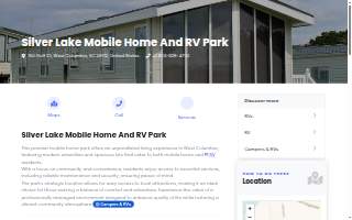 Silver Lake Mobile Home And RV Park website