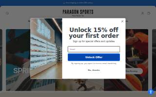 Paragon Sports website