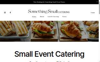 Something Small Catering & Event Venue website