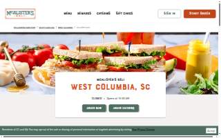 McAlister's Deli of West Columbia website