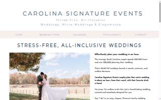 Carolina Signature Events website