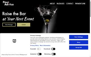 Pour Advice Bartending LLC website