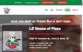 Lil'House Of Pizza website