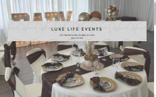 Luxe Life Events website