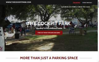 The Cockpit Park Tailgating Facility website