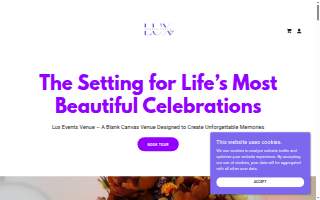 Lux Events Venue website