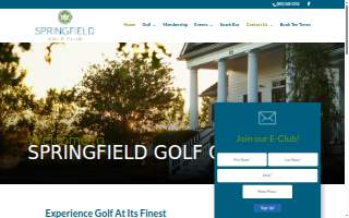 Springfield Golf Club website