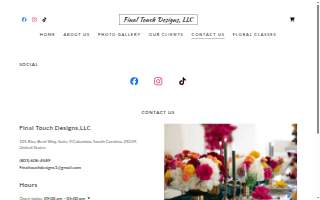 Final Touch Designs website